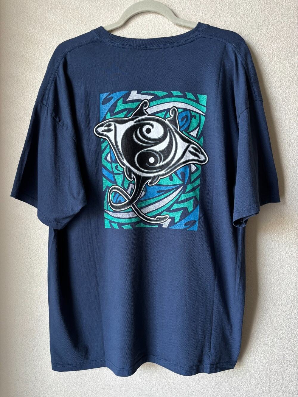 Vintage Y2K Puerto Vallarta Mexico Sting Ray T Shirt 2XL Cotton Cruise Vacation